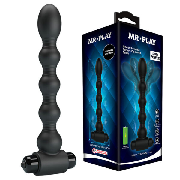 Imagen del artículo erótico MR PLAY - MASAJEADOR PLUG ANAL CON VIBRACIÓN de MR PLAY en la sección JUGUETES BIENESTAR |Anal|Plugs Anales de Millenial Sexshop.