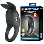 Imagen del artículo erótico PRETTY LOVE - CARLTON ANILLO PARA PENE CON ESTIMULADOR DE CLÍTORIS de PRETTY LOVE MALE en la sección JUGUETES BIENESTAR |Juguetes para Hombres|Accesorios para el pene|Anillos Pene|Anillos con Vibración de Millenial Sexshop.