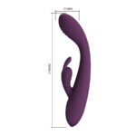 PRETTY LOVE - EMMA VIBRADOR CON ESTIMULADOR RABBIT MORADO - Imagen 8