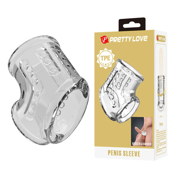 Imagen del artículo erótico PRETTY LOVE - FUNDA CORTA PARA PENE TRANSAPARENTE de PRETTY LOVE MALE en la sección JUGUETES BIENESTAR |Juguetes para Hombres|Accesorios para el pene|Fundas Pene sin Extensión de Millenial Sexshop.