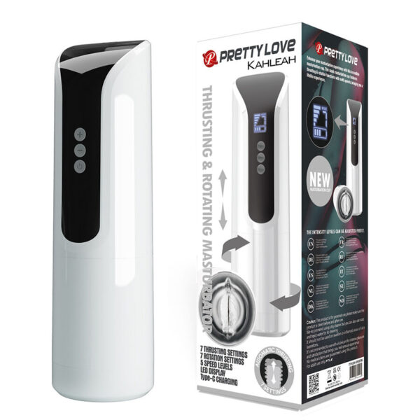 Imagen del artículo erótico PRETTY LOVE - KAHLEAH MASTURBADOR CON EMPUJE Y ROTACIÓN de PRETTY LOVE MALE en la sección JUGUETES BIENESTAR |Juguetes para Hombres|Masturbador Automático de Millenial Sexshop.