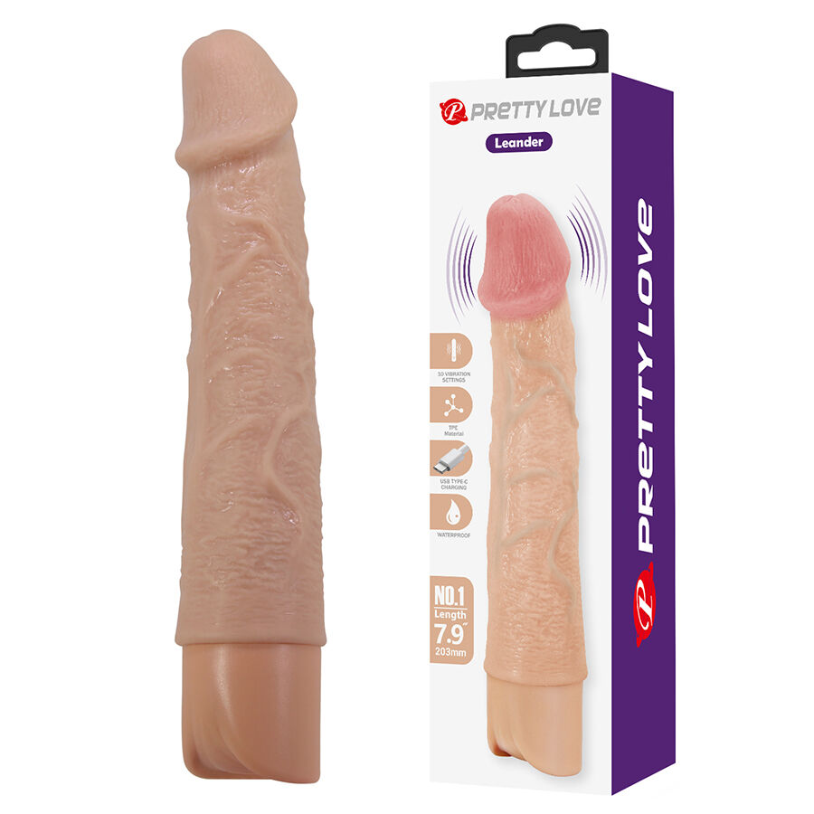 PRETTY LOVE - LEANDER VIBRADOR REALÍSTICO FLEXIBLE-MillenialSexshop-PRETTY LOVE HIGH GRADE Imagen del artículo erótico PRETTY LOVE - LEANDER VIBRADOR REALÍSTICO FLEXIBLE de PRETTY LOVE HIGH GRADE en la sección JUGUETES BIENESTAR |Vibradores|Vibradores Realísticos de Millenial Sexshop.