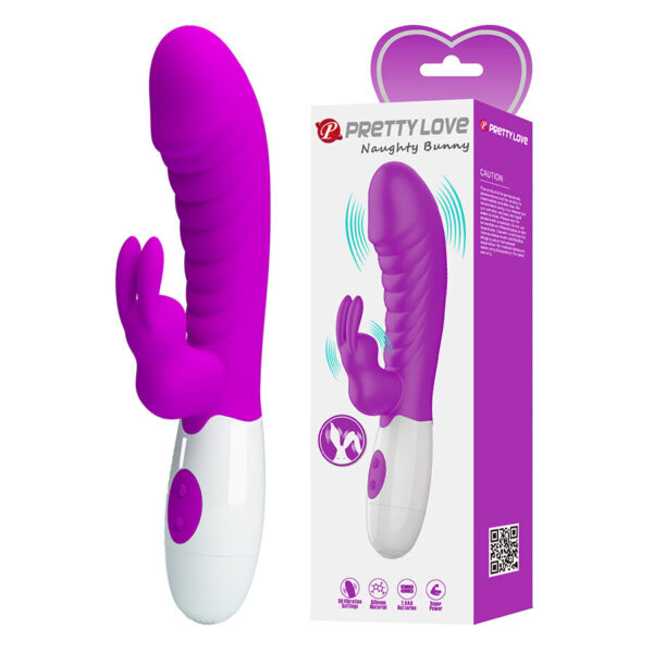Imagen del artículo erótico PRETTY LOVE - NAUGHTY BUNNY VIBRADOR MORADO de PRETTY LOVE FLIRTATION en la sección JUGUETES BIENESTAR |Vibradores|Vibradores Rabbit de Millenial Sexshop.