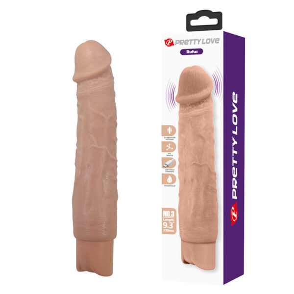 Imagen del artículo erótico PRETTY LOVE - RUFUS VIBRADOR REALÍSTICO FLEXIBLE de PRETTY LOVE HIGH GRADE en la sección JUGUETES BIENESTAR |Vibradores|Vibradores Realísticos de Millenial Sexshop.