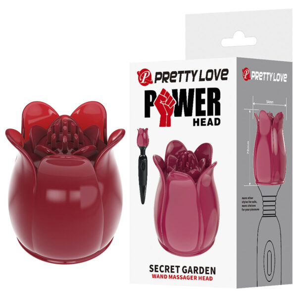 Imagen del artículo erótico PRETTY LOVE - SECRET GARDEN CABEZAL MASAJEADOR ROSA de PRETTY LOVE FLIRTATION en la sección JUGUETES BIENESTAR |Juguetes para Mujeres|Estimuladores|Masajeadores de Millenial Sexshop.