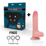 Imagen del artículo erótico ROCKARMY - ARNÉS + LIQUID SILICONE DILDO PREMIUM MUSTANG 18 CM -O- 4.14 CM de ROCK ARMY en la sección JUGUETES BIENESTAR |Dildos sin Vibración|Penes realísticos de Millenial Sexshop.