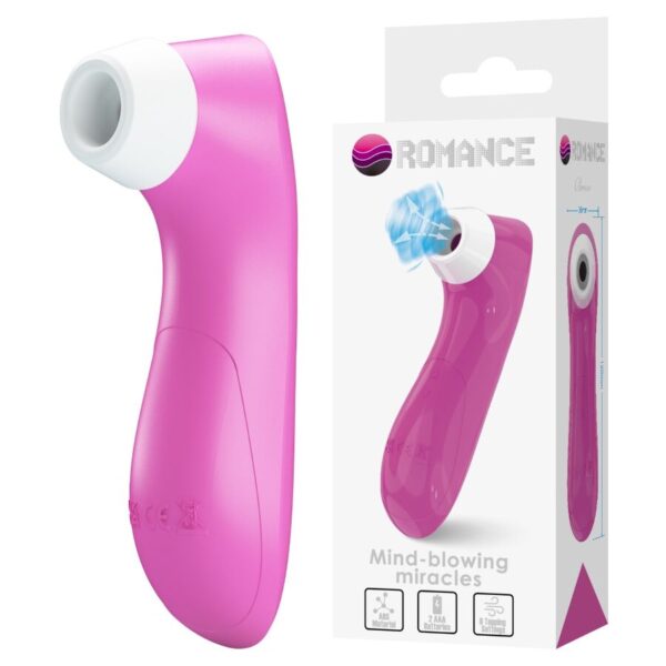 Imagen del artículo erótico ROMANCE - SUCCIONADOR DE CLÍTORIS CON TECNOLOGÍA DE PULSACIÓN ROSA de ROMANCE en la sección JUGUETES BIENESTAR |Juguetes para Mujeres|Estimuladores|Succionadores con vibración de Millenial Sexshop.