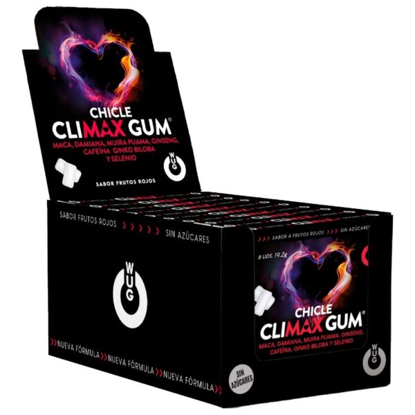 Imagen del artículo erótico WUG Climax – DISPLAY 12 X 8 UDS | Chicle funcional con Maca