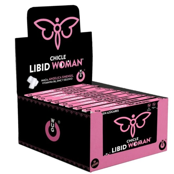 Imagen del artículo erótico WUG LIBID WOMAN – DISPLAY 12 X 8 UDS | Chicle funcional con Maca