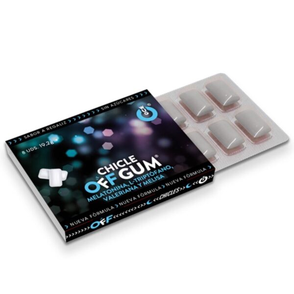 Imagen del artículo erótico WUG Off Gum –  1 X 8 UDS | El chicle funcional que te ayuda a relajarte y dormir mejor de WUG GUM en la sección DROGUERÍA |Complementos Alimenticios|Chicles Estimulantes de Millenial Sexshop.