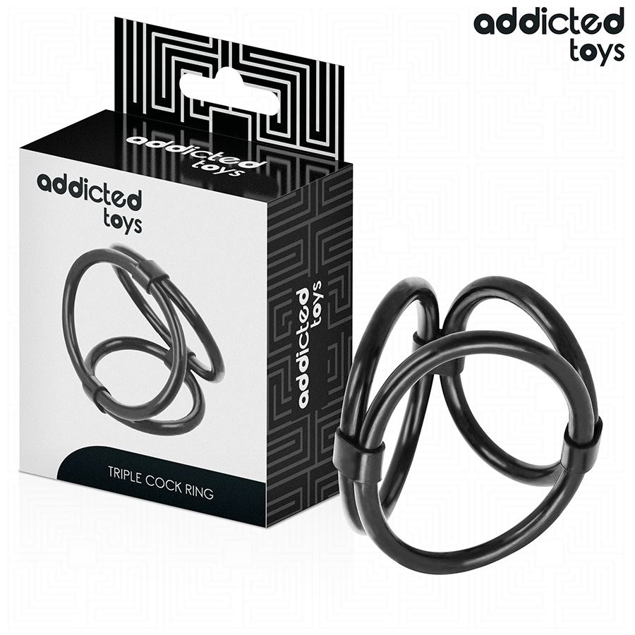ADDICTED TOYS - ANILLO TRIPLE PARA EL PENE-MillenialSexshop-ADDICTED TOYS Imagen del artículo erótico ADDICTED TOYS - ANILLO TRIPLE PARA EL PENE de ADDICTED TOYS en la sección JUGUETES BIENESTAR |Juguetes para Hombres|Accesorios para el pene|Anillos Pene|Anillos sin vibración de Millenial Sexshop.