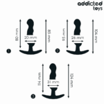 ADDICTED TOYS - SET DE 3 PLUG ANAL SILICONA MODELO 1 - Imagen 4