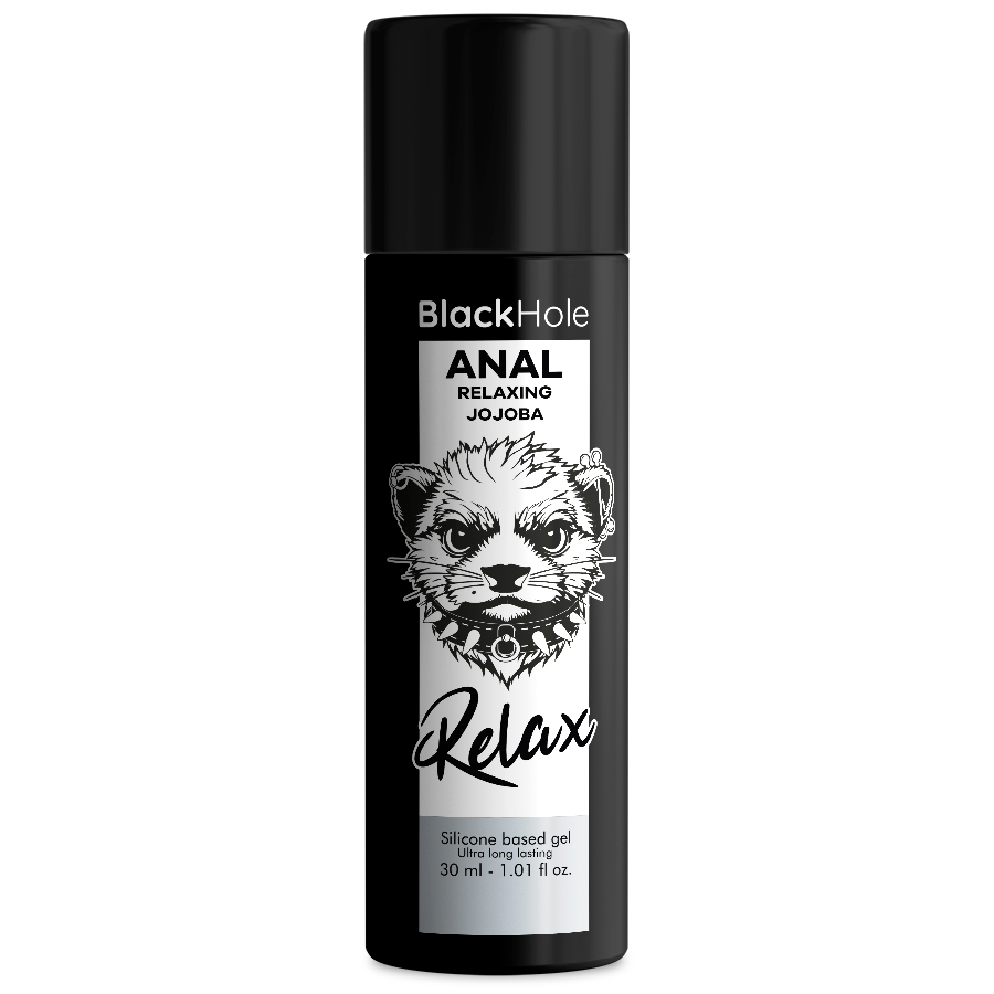 BLACK HOLE - ANAL RELAXING CON JOJOBA BASE SILICONA 30 ML-MillenialSexshop-BLACK HOLE Imagen del artículo erótico BLACK HOLE - ANAL RELAXING CON JOJOBA BASE SILICONA 30 ML de BLACK HOLE en la sección DROGUERÍA |Lubricantes|Base Silicona de Millenial Sexshop.