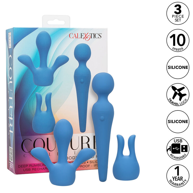 CALEXOTICS - COUTURE KIT VIBRADOR WAND 10 VIBRACIONES AZUL-MillenialSexshop-CALEXOTICS Imagen del artículo erótico CALEXOTICS - COUTURE KIT VIBRADOR WAND 10 VIBRACIONES AZUL de CALEXOTICS en la sección JUGUETES BIENESTAR |Vibradores|Vibrador WAND de Millenial Sexshop.