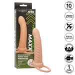 Imagen del artículo erótico CALEXOTICS - MAXX DOBLE PENETRADOR ACANALADO 10 VIBRACIONES NATURAL de CALEXOTICS en la sección JUGUETES BIENESTAR |Arneses|Arneses Dobles de Millenial Sexshop.