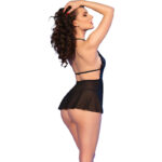 CHILIROSE - CR 4720 BABYDOLL & TANGA NEGRO S - Imagen 2