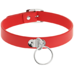 COQUETTE CHIC DESIRE - COLLAR CUERO VEGANO ROJO ACCESORIO WOMAN FETISH - Imagen 3