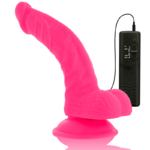 DIVERSIA - DILDO REALÍSTICO FLEXIBLE CON VIBRACIÓN ROSA 21.5 CM -O- 4.5 CM - Imagen 3
