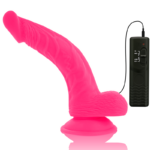 DIVERSIA - DILDO REALÍSTICO FLEXIBLE CON VIBRACIÓN ROSA 21.5 CM -O- 4.5 CM - Imagen 4
