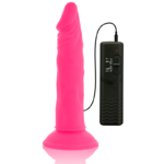 DIVERSIA - DILDO REALÍSTICO FLEXIBLE CON VIBRACIÓN ROSA 23 CM -O- 4.3 CM - Imagen 6