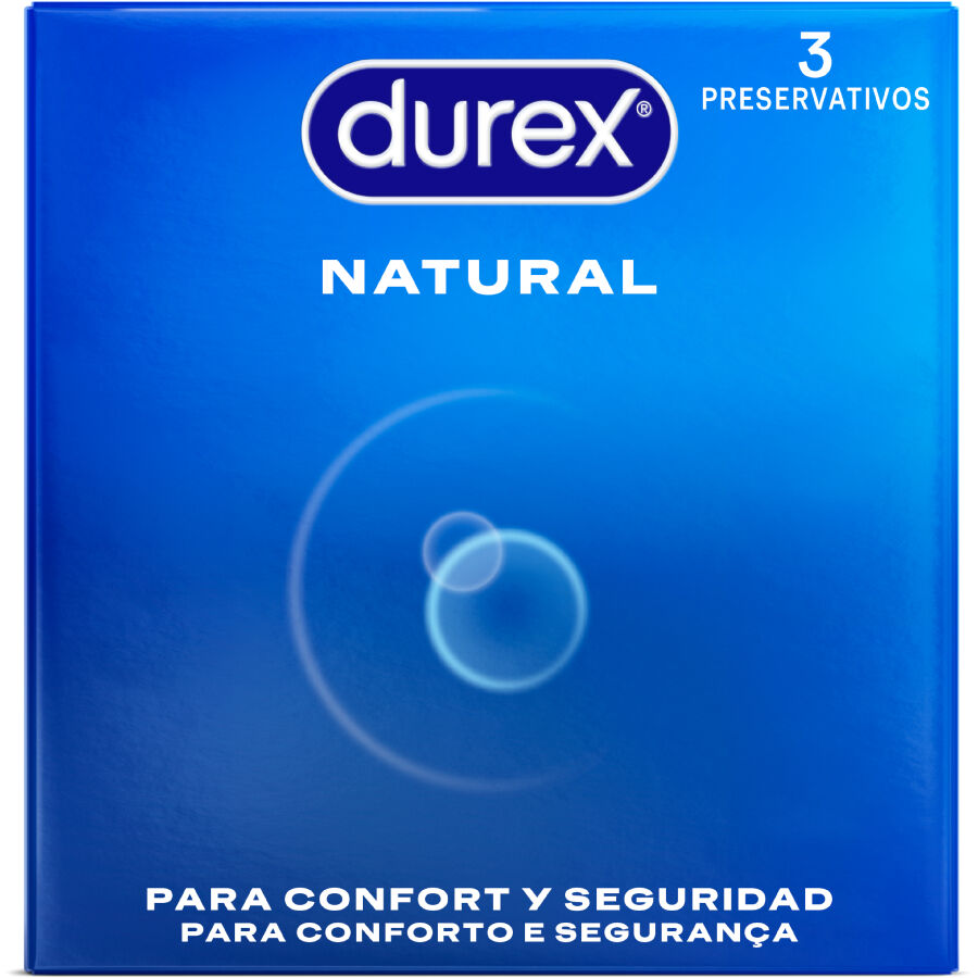 DUREX - PRESERVATIVOS NATURAL 3 UNIDADES-MillenialSexshop-DUREX CONDOMS Imagen del artículo erótico DUREX - PRESERVATIVOS NATURAL 3 UNIDADES de DUREX CONDOMS en la sección PRESERVATIVOS |Normales de Millenial Sexshop.