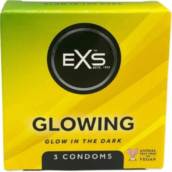 Imagen del artículo erótico EXS CONDOMS - GLOWN IN THE DARK de EXS CONDOMS en la sección PRESERVATIVOS |Fluorescentes de Millenial Sexshop.