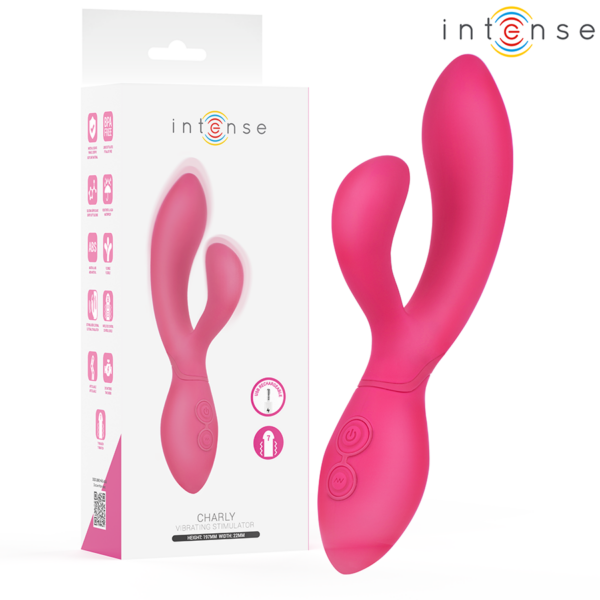 Imagen del artículo erótico INTENSE - CHARLY ESTIMULADOR VIBRADOR ARTICULABLE de INTENSE HIGH TECH en la sección JUGUETES BIENESTAR |Vibradores|Vibradores Rabbit de Millenial Sexshop.
