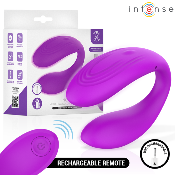 Imagen del artículo erótico INTENSE - NORA ESTIMULADOR DE PINZA CON VIBRACIÓN MORADO de INTENSE REMOTE CONTROL en la sección JUGUETES BIENESTAR |Vibradores|Vibradores control remoto de Millenial Sexshop.