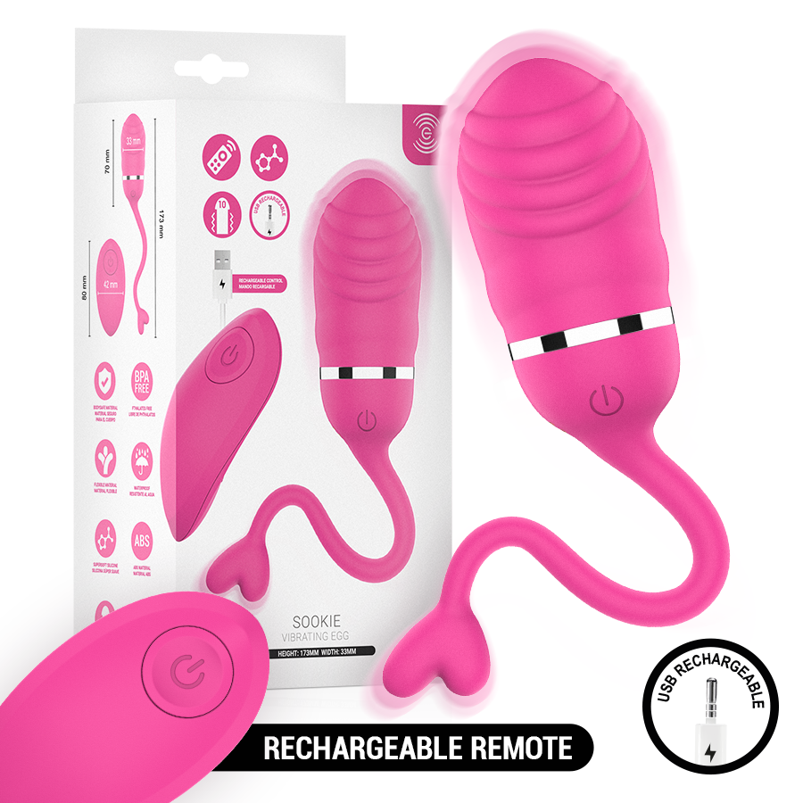 Imagen del artículo erótico INTENSE - SOOKIE HUEVO VIBRADOR CON CONTROL REMOTO ROSA de INTENSE REMOTE CONTROL en la sección JUGUETES BIENESTAR |Vibradores|Vibradores control remoto de Millenial Sexshop.