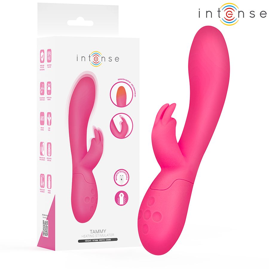 Imagen del artículo erótico INTENSE - TAMMY ESTIMULADOR RABBIT CON CALOR de INTENSE HIGH TECH en la sección JUGUETES BIENESTAR |Vibradores|Vibradores Rabbit de Millenial Sexshop.