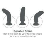 KING COCK - DILDO VIBRADOR CON TESTÍCULOS 25.5 CM COLOR MARRÓN - Imagen 5