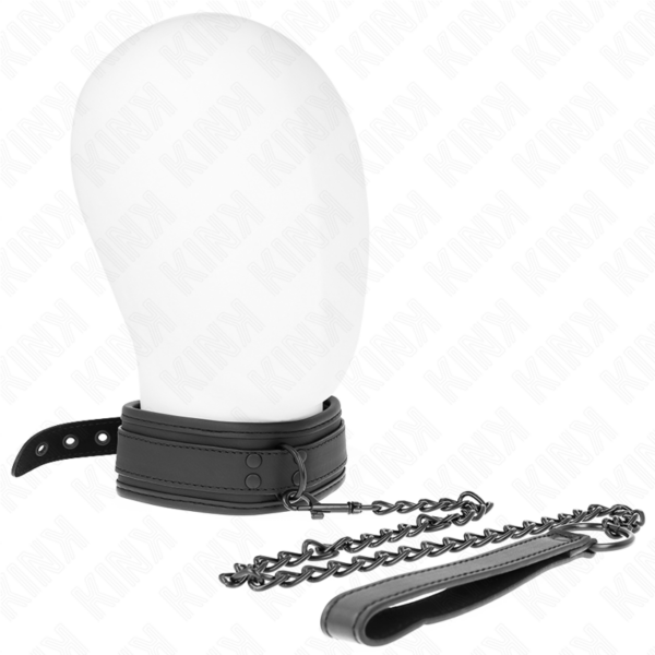 Imagen del artículo erótico KINK - COLLAR CON CORREA 78 CM BONDAGE DE NEOPRENO MODELO 1 AJUSTABLE 37.5 X 49.5 CM de KINK COLLAR & GAG en la sección BDSM & BONDAGE |Bondage|Collares de Millenial Sexshop.