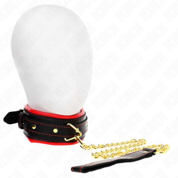 Imagen del artículo erótico KINK - COLLAR CON CORREA ESPONJA IMITACIÓN CUERO MODELO 2 AJUSTABLE 37-54 CM X 3 CM de KINK COLLAR & GAG en la sección BDSM & BONDAGE |Bondage|Collares de Millenial Sexshop.