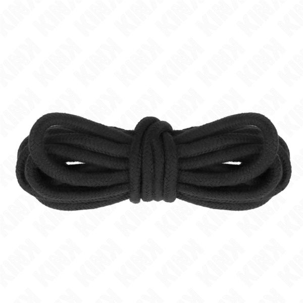 Imagen del artículo erótico KINK - CUERDA DE ALGODÓN 10 METROS NEGRO de KINK ROPE ARTS en la sección BDSM & BONDAGE |Bondage|Cuerdas de Millenial Sexshop.