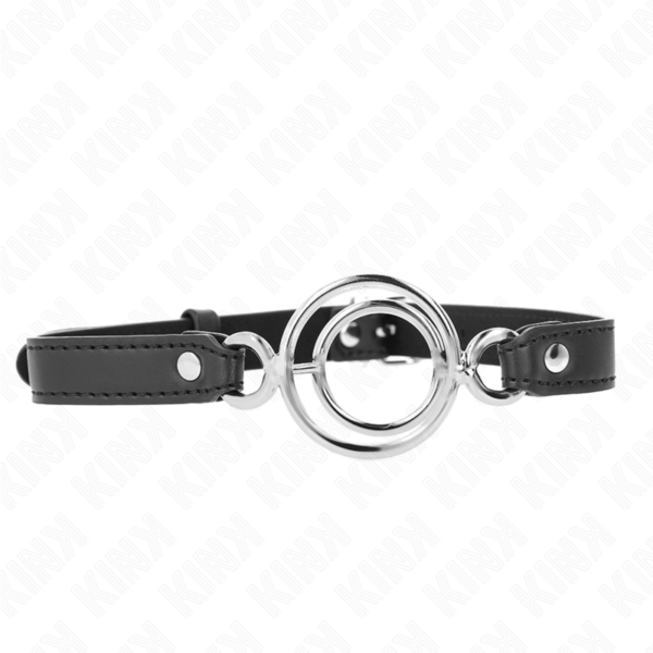 Imagen del artículo erótico KINK - MORDAZA CON MÚLTIPLES JUNTAS TÓRICAS 5 CM NEGRO 63 X 2.5 CM de KINK COLLAR & GAG en la sección BDSM & BONDAGE |Bondage|Mordazas de Millenial Sexshop.