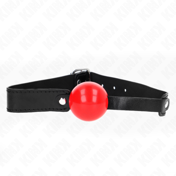 Imagen del artículo erótico KINK - MORDAZA DE BOLA 4 CM SUAVE DE TPE MODELO 1 66 x 2.5 CM AJUSTABLE 41-61 CM de KINK COLLAR & GAG en la sección BDSM & BONDAGE |Bondage|Mordazas de Millenial Sexshop.