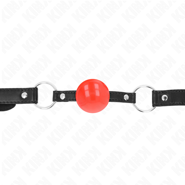 Imagen del artículo erótico KINK - MORDAZA DE BOLA 4 CM TPE ROJO 60 x 2 CM de KINK COLLAR & GAG en la sección BDSM & BONDAGE |Bondage|Mordazas de Millenial Sexshop.