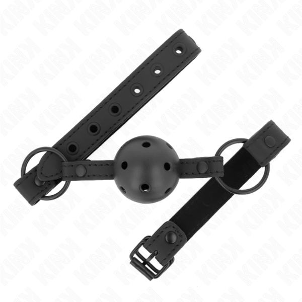 Imagen del artículo erótico KINK - MORDAZA DE BOLA 4.5 CM DE NEOPRENO 63.5 X 2 CM AJUSTABLE 41 X 59 CM de KINK COLLAR & GAG en la sección BDSM & BONDAGE |Bondage|Mordazas de Millenial Sexshop.