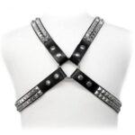 Imagen del artículo erótico LEATHER BODY - PYRAMID STUD HARNESS de LEATHER BODY en la sección MODA & LENCERÍA|Lencería Mujer|Accesorios|Arnés para el cuerpo de Millenial Sexshop.