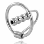 Imagen del artículo erótico METAL HARD - ANILLO GLANDE CON PLUG URETRAL 30MM de METAL HARD en la sección BDSM & BONDAGE |Artículos BDSM|Anillas pene metal BDSM de Millenial Sexshop.