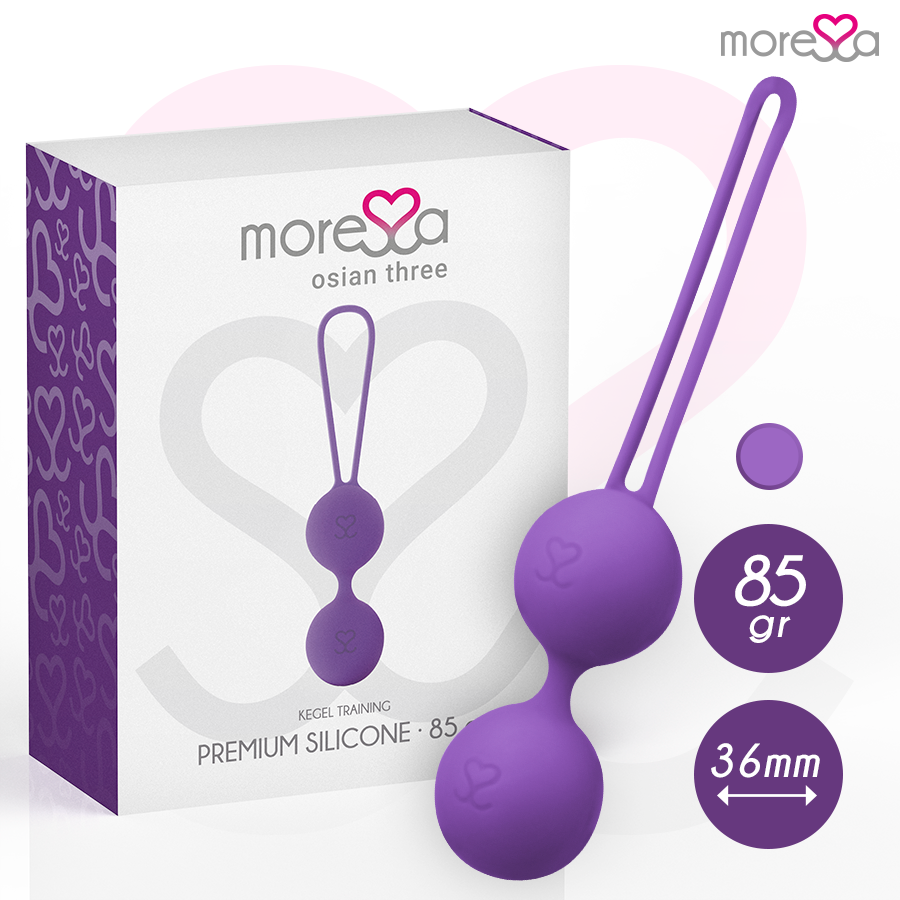 MORESSA - OSIAN THREE ENTRENAMIENTO SUELO PELVICO 85 gr PREMIUM SILICONA LILA-MillenialSexshop-MORESSA Imagen del artículo erótico MORESSA - OSIAN THREE ENTRENAMIENTO SUELO PELVICO 85 gr PREMIUM SILICONA LILA de MORESSA en la sección JUGUETES BIENESTAR |Juguetes para Mujeres|Bolas Chinas|Bolas Silicona de Millenial Sexshop.