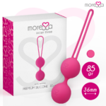 Imagen del artículo erótico MORESSA - OSIAN THREE ENTRENAMIENTO SUELO PELVICO 85 gr PREMIUM SILICONA ROSA de MORESSA en la sección JUGUETES BIENESTAR |Juguetes para Mujeres|Bolas Chinas|Bolas Silicona de Millenial Sexshop.