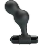 MR PLAY - PLUG ANAL VIBRADOR DE SILICONA NEGRO - Imagen 2