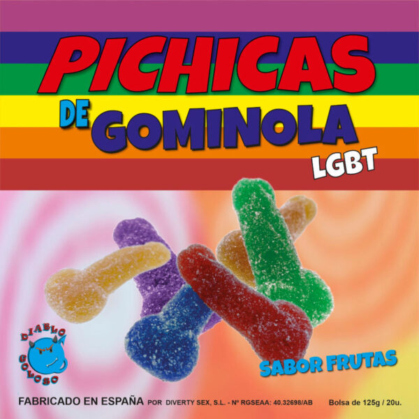 Imagen del artículo erótico PRIDE - PICHITAS DE GOMINOLA FRUTAS CON AZUCAR LGBT de PRIDE en la sección ARTÍCULOS VARIOS|Dulces|Golosinas Divertidas de Millenial Sexshop.