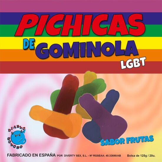 PRIDE - PICHITAS DE GOMINOLA FRUTAS LGBT-MillenialSexshop-PRIDE Imagen del artículo erótico PRIDE - PICHITAS DE GOMINOLA FRUTAS LGBT de PRIDE en la sección ARTÍCULOS VARIOS|Dulces|Golosinas Divertidas de Millenial Sexshop.