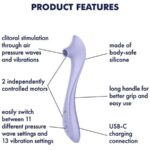 SATISFYER - EASY LOVER VIBRADOR & ESTIMULADOR AIR PULSE - Imagen 4