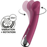 SATISFYER - SPINNING G-SPORT 1 VIBRADOR ROTADOR ROJO - Imagen 4
