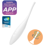 Imagen del artículo erótico SATISFYER - TWIRLING JOY ESTIMULADOR CLITORIS BLANCO de SATISFYER CONNECT en la sección JUGUETES BIENESTAR |Vibradores|Vibradores con APP de Millenial Sexshop.