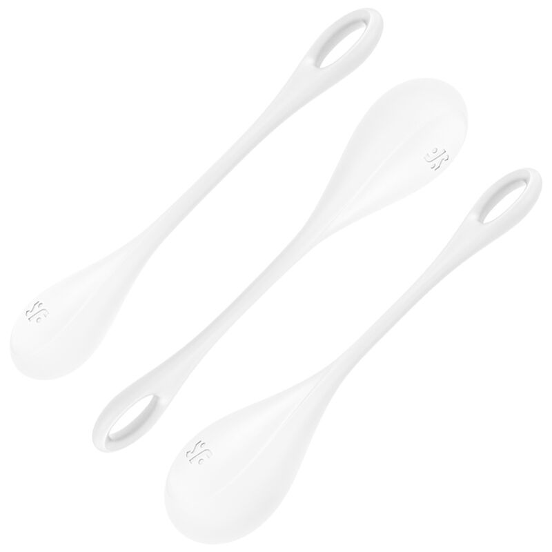 SATISFYER - YONI POWER 1 KIT DE ENTRENAMIENTO BLANCO-MillenialSexshop-SATISFYER BALLS Imagen del artículo erótico SATISFYER - YONI POWER 1 KIT DE ENTRENAMIENTO BLANCO de SATISFYER BALLS en la sección JUGUETES BIENESTAR |Juguetes para Mujeres|Bolas Chinas|Bolas Silicona de Millenial Sexshop.
