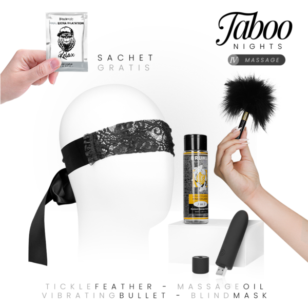 Imagen del artículo erótico TABOO NIGHTS - 4: MASSAGE DREAMKIT de TABOO NIGHTS en la sección ARTÍCULOS VARIOS de Millenial Sexshop.